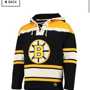 kids large vintage bruins hoodie